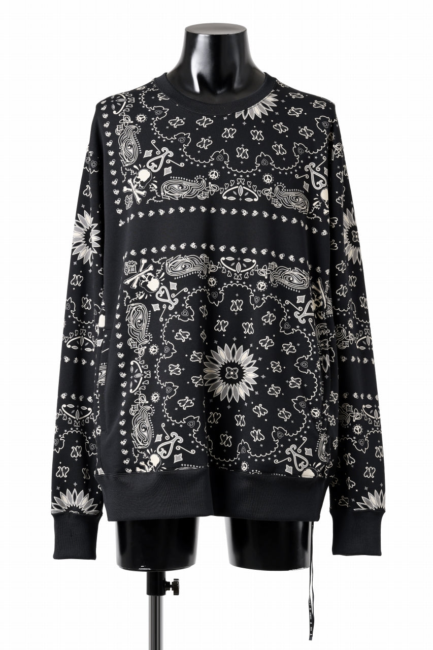 画像をギャラリービューアに読み込む, mastermind JAPAN BANDANA SWEATSHIRT / REGULAR FIT (BLACK BASE)