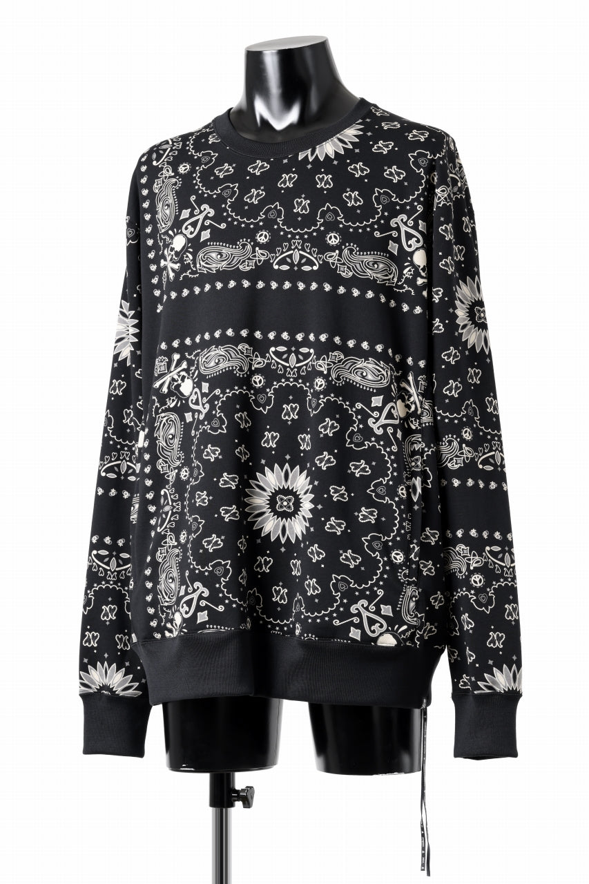 画像をギャラリービューアに読み込む, mastermind JAPAN BANDANA SWEATSHIRT / REGULAR FIT (BLACK BASE)