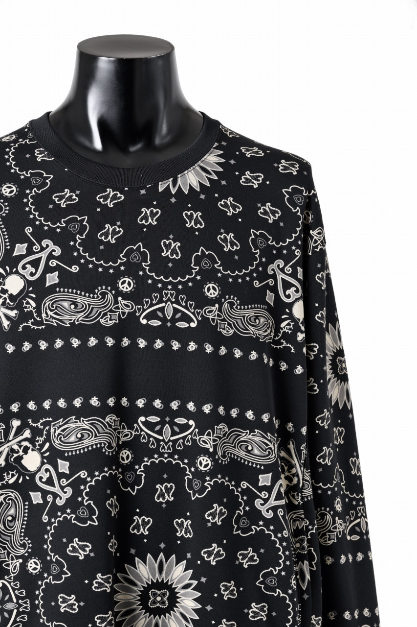 画像をギャラリービューアに読み込む, mastermind JAPAN BANDANA SWEATSHIRT / REGULAR FIT (BLACK BASE)
