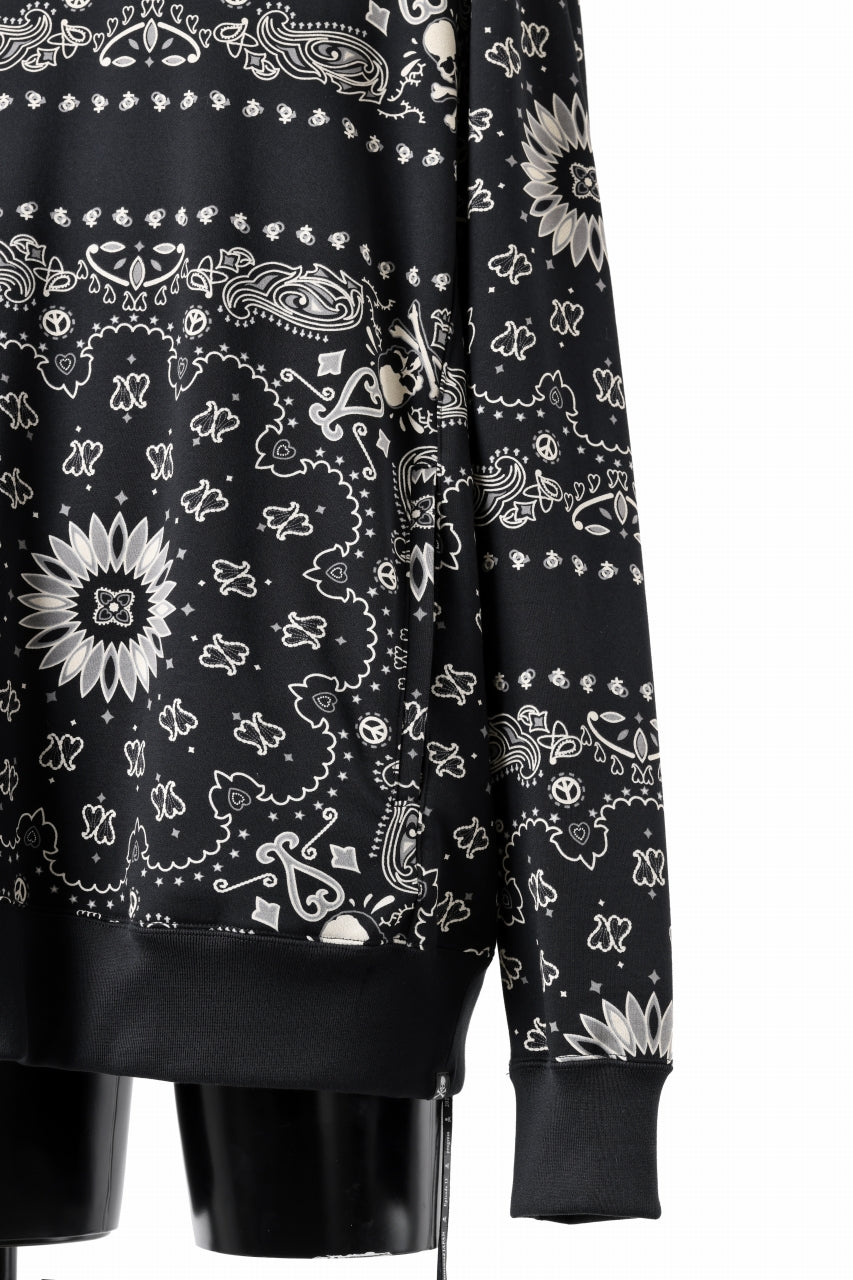 画像をギャラリービューアに読み込む, mastermind JAPAN BANDANA SWEATSHIRT / REGULAR FIT (BLACK BASE)