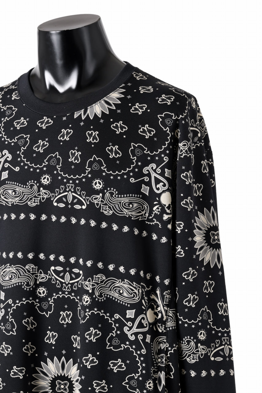 画像をギャラリービューアに読み込む, mastermind JAPAN BANDANA SWEATSHIRT / REGULAR FIT (BLACK BASE)