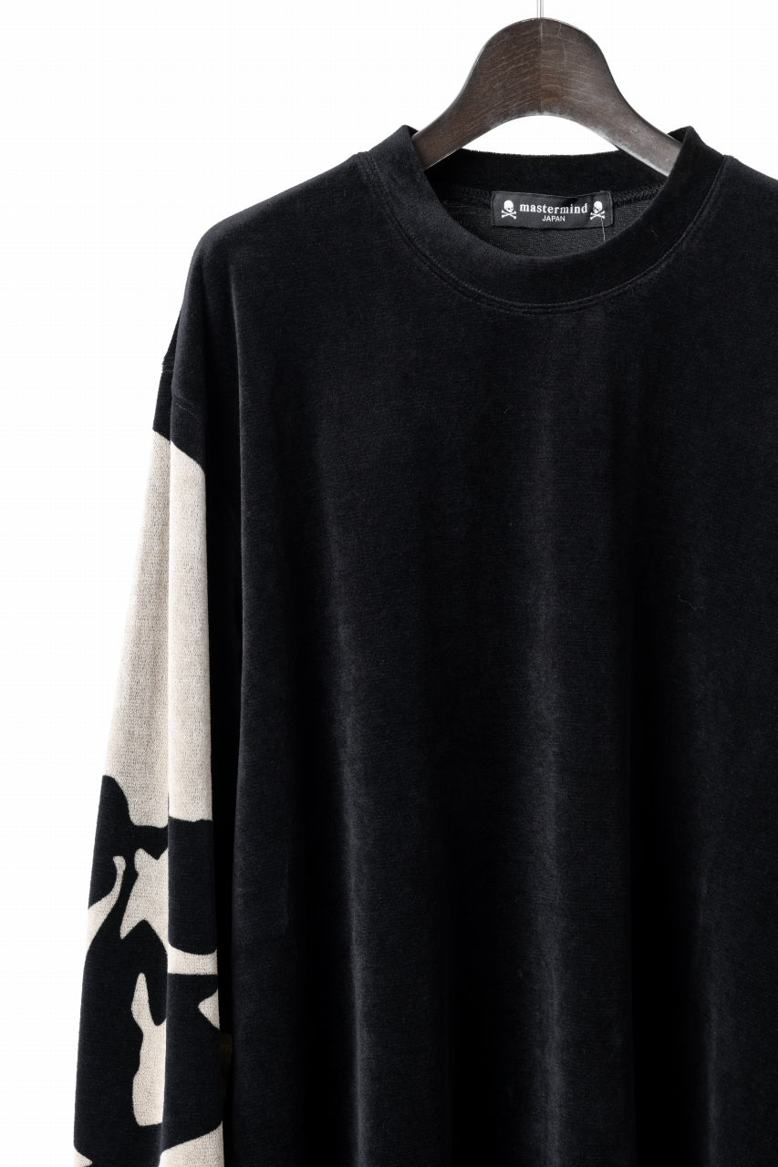 画像をギャラリービューアに読み込む, mastermind JAPAN VELOUR LS TEE / REGULAR FIT (BLACK)