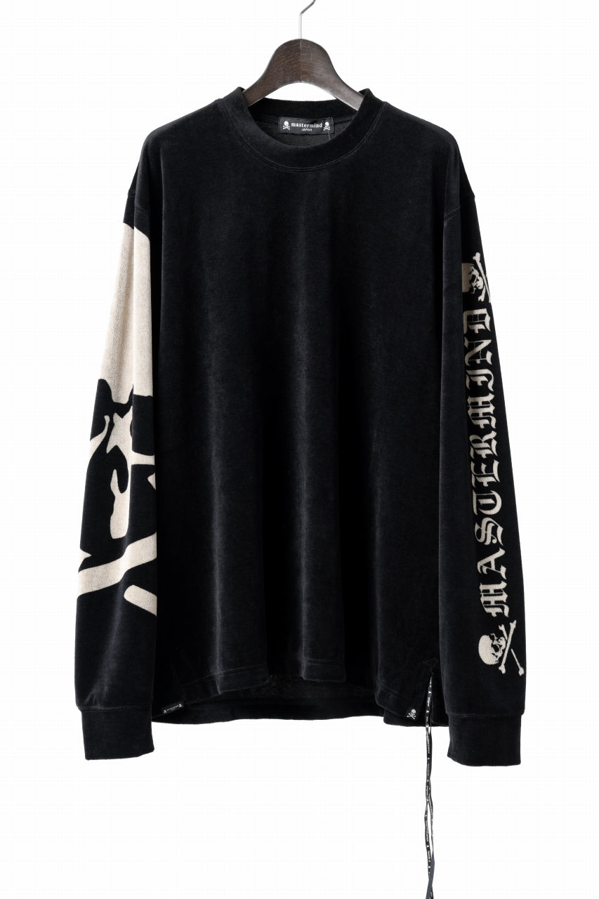 画像をギャラリービューアに読み込む, mastermind JAPAN VELOUR LS TEE / REGULAR FIT (BLACK)