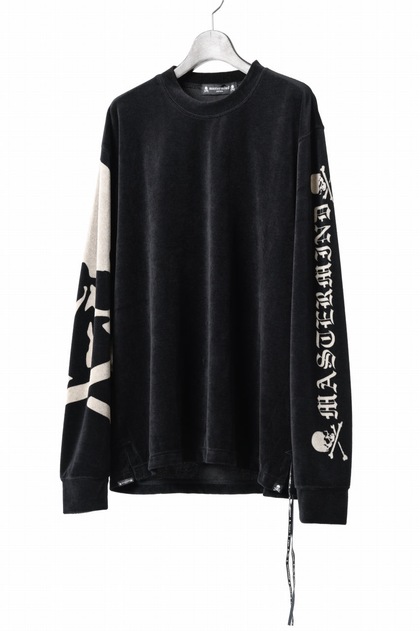 画像をギャラリービューアに読み込む, mastermind JAPAN VELOUR LS TEE / REGULAR FIT (BLACK)