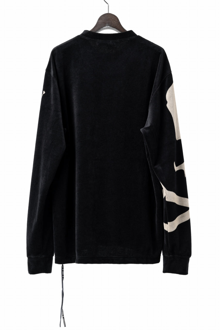 画像をギャラリービューアに読み込む, mastermind JAPAN VELOUR LS TEE / REGULAR FIT (BLACK)