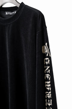 画像をギャラリービューアに読み込む, mastermind JAPAN VELOUR LS TEE / REGULAR FIT (BLACK)