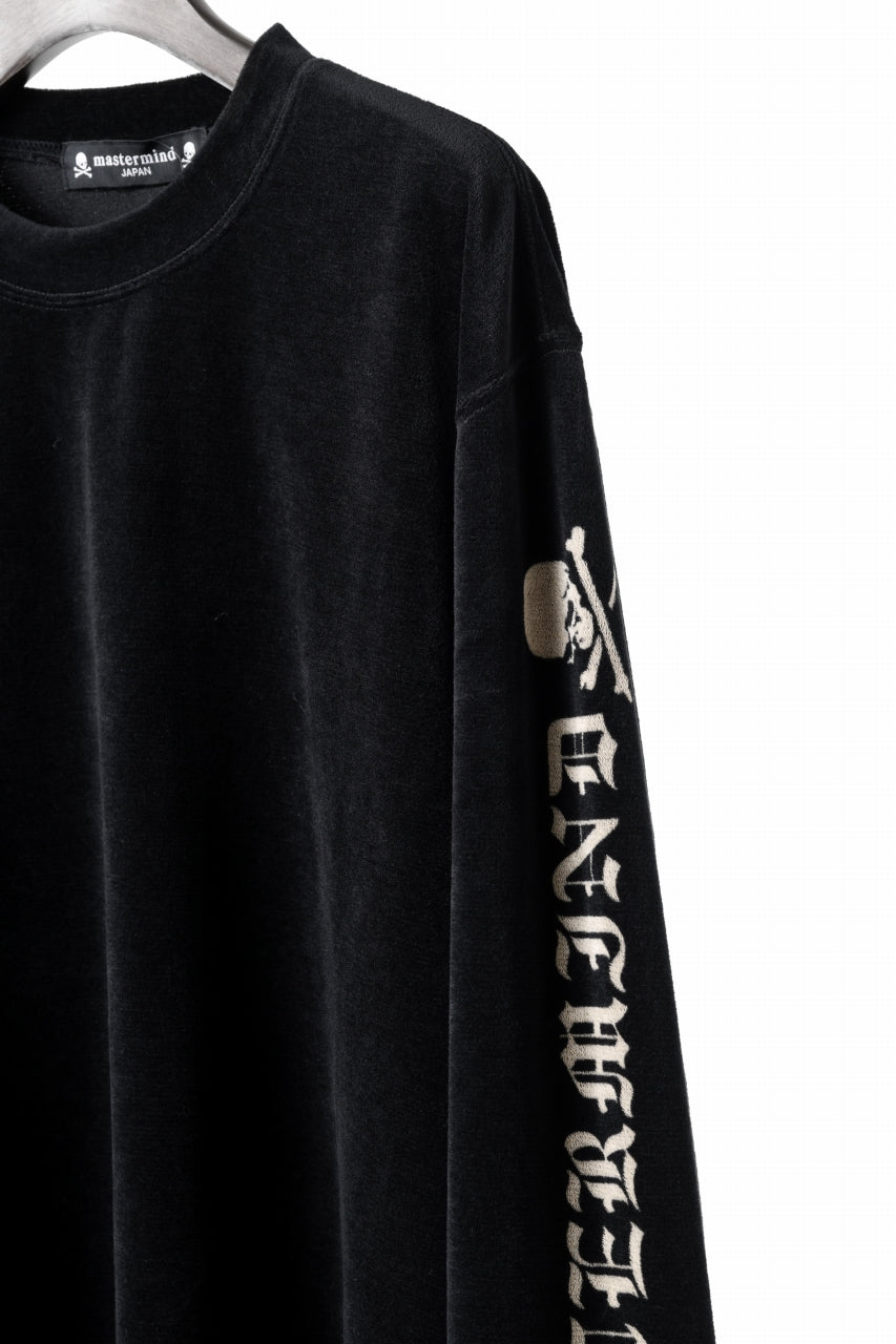 画像をギャラリービューアに読み込む, mastermind JAPAN VELOUR LS TEE / REGULAR FIT (BLACK)