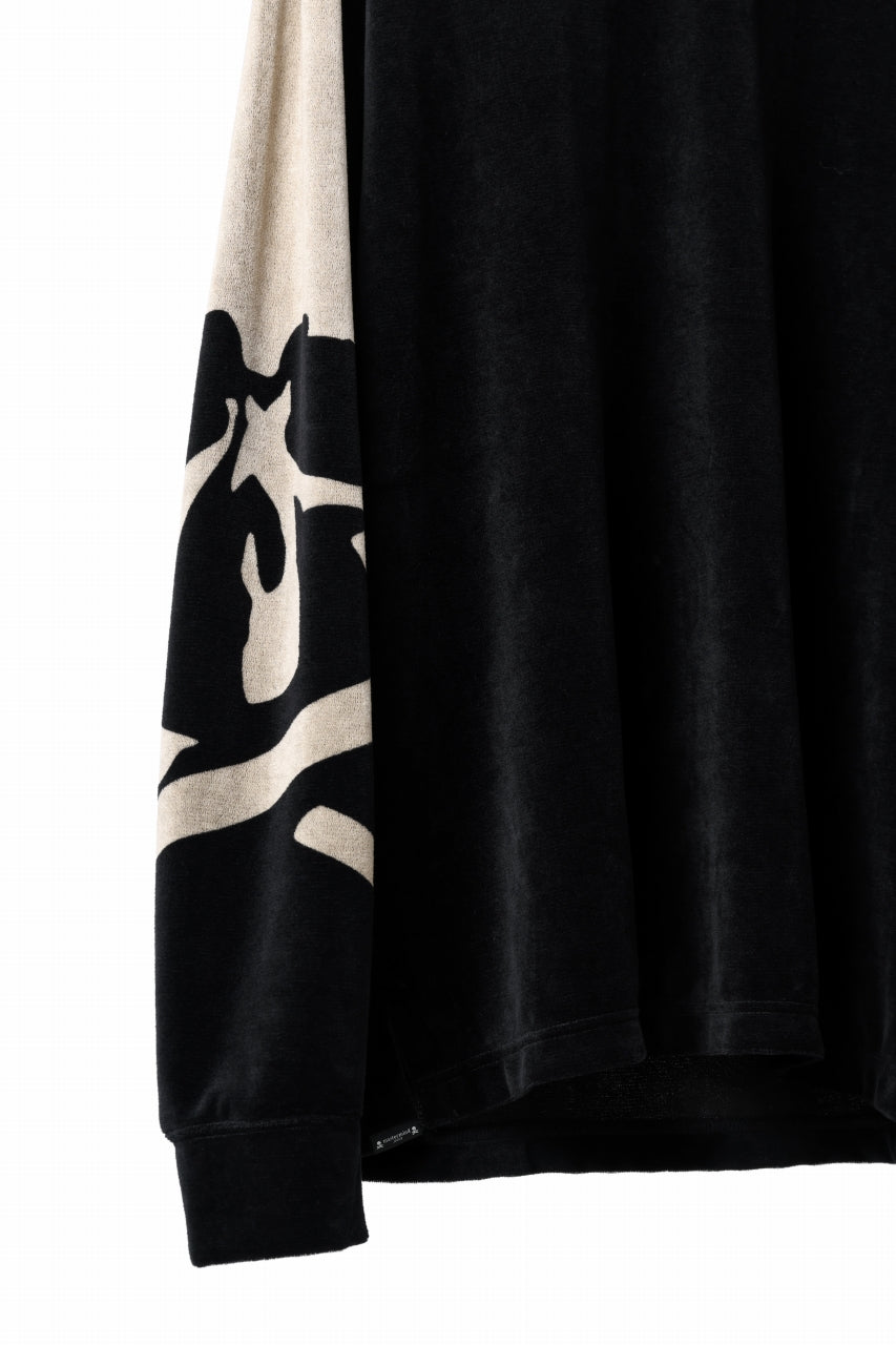 画像をギャラリービューアに読み込む, mastermind JAPAN VELOUR LS TEE / REGULAR FIT (BLACK)