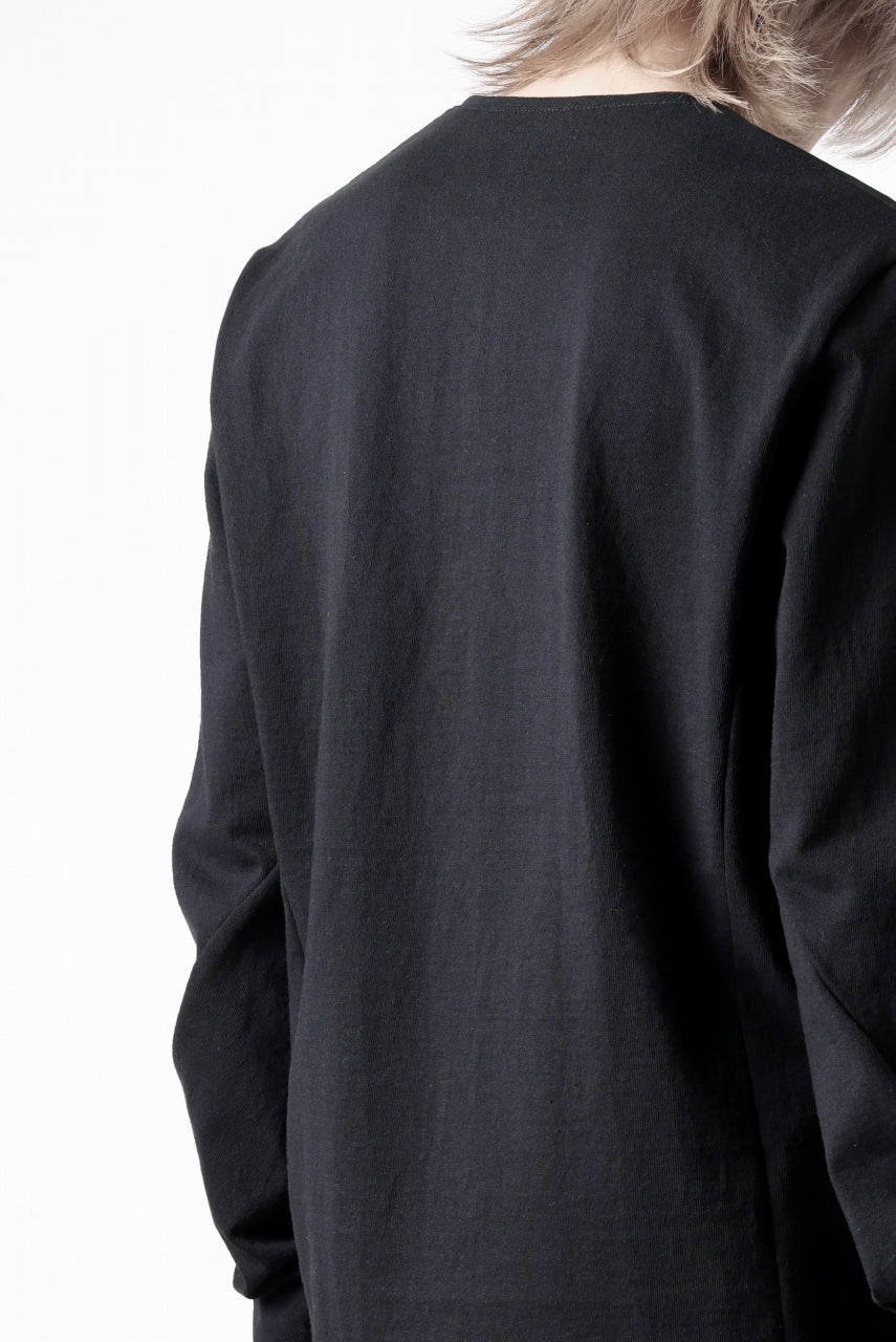 画像をギャラリービューアに読み込む, black crow x LOOM exclusive long sleeve tops / black dyed medium cotton jersey (black)