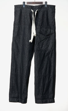 Load image into Gallery viewer, sus-sous trousers MK-1 / 11.5oz supima silket denim (BLACK)