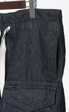 Load image into Gallery viewer, sus-sous trousers MK-1 / 11.5oz supima silket denim (BLACK)
