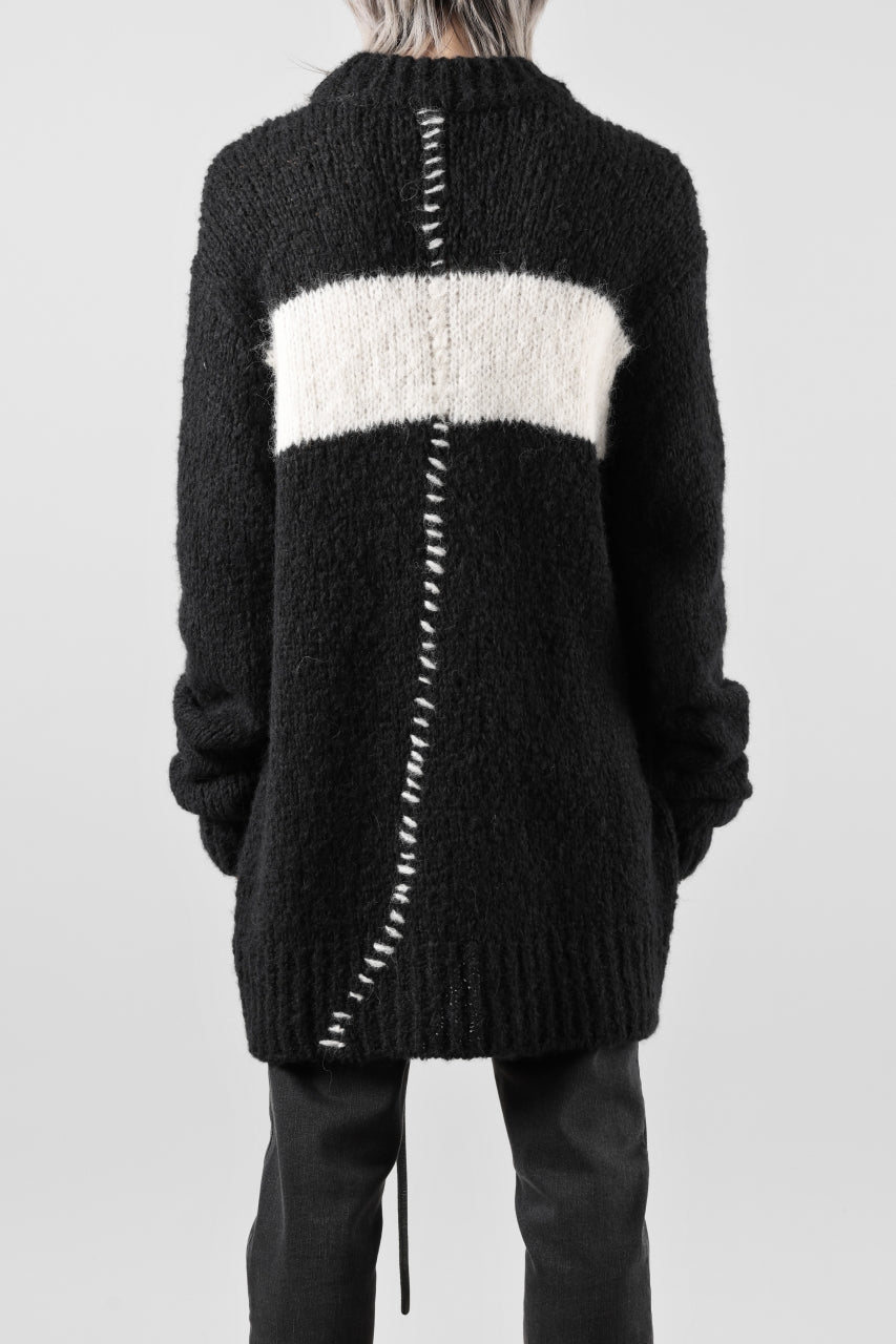画像をギャラリービューアに読み込む, thom/krom MOCK NECK KNIT PULLOVER / ALPACA WOOL (BLACK)