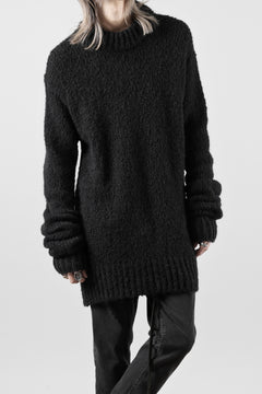 画像をギャラリービューアに読み込む, thom/krom MOCK NECK KNIT PULLOVER / ALPACA WOOL (BLACK)