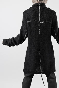 画像をギャラリービューアに読み込む, thom/krom HIGH COLLAR KNIT PULLOVER / ALPACA WOOL (BLACK)