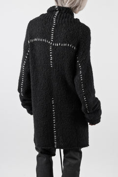 画像をギャラリービューアに読み込む, thom/krom HIGH COLLAR KNIT PULLOVER / ALPACA WOOL (BLACK)