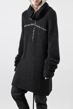 画像をギャラリービューアに読み込む, thom/krom HIGH COLLAR KNIT PULLOVER / ALPACA WOOL (BLACK)