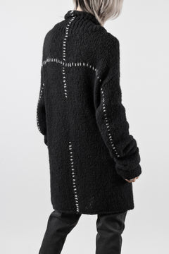 画像をギャラリービューアに読み込む, thom/krom HIGH COLLAR KNIT PULLOVER / ALPACA WOOL (BLACK)