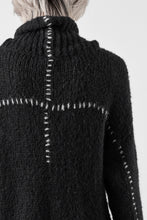 画像をギャラリービューアに読み込む, thom/krom HIGH COLLAR KNIT PULLOVER / ALPACA WOOL (BLACK)