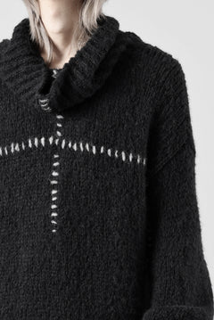 画像をギャラリービューアに読み込む, thom/krom HIGH COLLAR KNIT PULLOVER / ALPACA WOOL (BLACK)