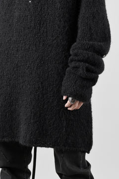 画像をギャラリービューアに読み込む, thom/krom HIGH COLLAR KNIT PULLOVER / ALPACA WOOL (BLACK)