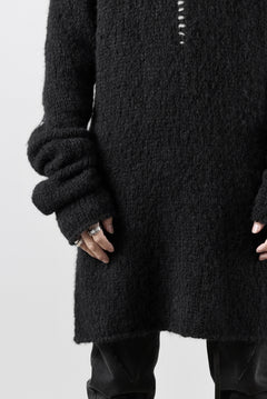 画像をギャラリービューアに読み込む, thom/krom HIGH COLLAR KNIT PULLOVER / ALPACA WOOL (BLACK)