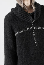 画像をギャラリービューアに読み込む, thom/krom HIGH COLLAR KNIT PULLOVER / ALPACA WOOL (BLACK)