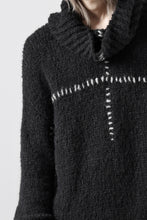 画像をギャラリービューアに読み込む, thom/krom HIGH COLLAR KNIT PULLOVER / ALPACA WOOL (BLACK)