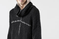 画像をギャラリービューアに読み込む, thom/krom HIGH COLLAR KNIT PULLOVER / ALPACA WOOL (BLACK)