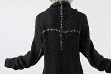 画像をギャラリービューアに読み込む, thom/krom HIGH COLLAR KNIT PULLOVER / ALPACA WOOL (BLACK)