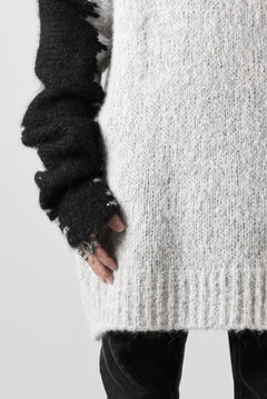 画像をギャラリービューアに読み込む, thom/krom MOCK NECK KNIT PULLOVER / ALPACA WOOL (BLACK x GREY)