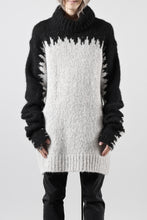画像をギャラリービューアに読み込む, thom/krom MOCK NECK KNIT PULLOVER / ALPACA WOOL (BLACK x GREY)