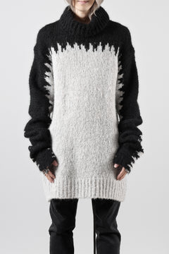 画像をギャラリービューアに読み込む, thom/krom MOCK NECK KNIT PULLOVER / ALPACA WOOL (BLACK x GREY)