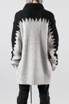 画像をギャラリービューアに読み込む, thom/krom MOCK NECK KNIT PULLOVER / ALPACA WOOL (BLACK x GREY)