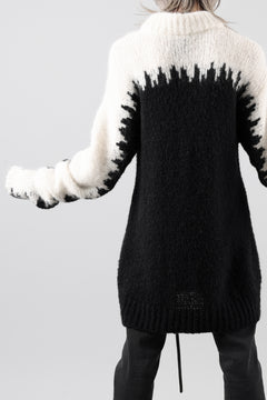 Load image into Gallery viewer, thom/krom MOCK NECK KNIT PULLOVER / ALPACA WOOL (WHITE x BLACK)