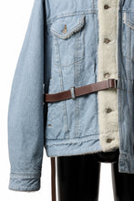 画像をギャラリービューアに読み込む, FACETASM ASSYMETRICAL BELTED SHERPA DENIM JACKET (INDIGO)