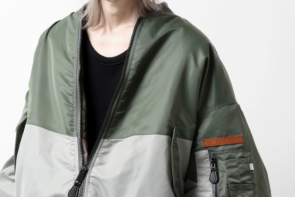 画像をギャラリービューアに読み込む, FACETASM×AVIREX PATCHED MA-1 JACKET (GRAY x KHAKI)