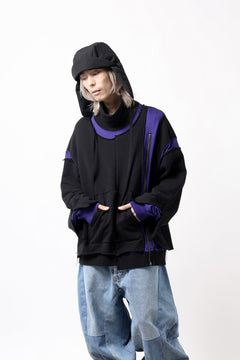 画像をギャラリービューアに読み込む, FACETASM LAYERED DECONSTRUCTED SWEAT TOPS (BLACK)