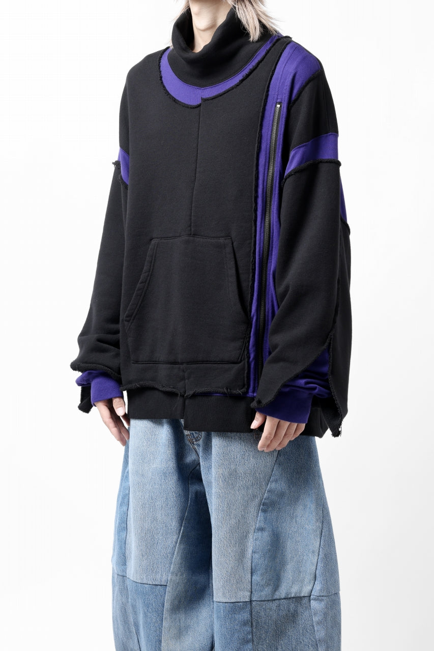 画像をギャラリービューアに読み込む, FACETASM LAYERED DECONSTRUCTED SWEAT TOPS (BLACK)