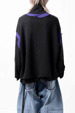 画像をギャラリービューアに読み込む, FACETASM LAYERED DECONSTRUCTED SWEAT TOPS (BLACK)