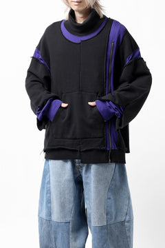 画像をギャラリービューアに読み込む, FACETASM LAYERED DECONSTRUCTED SWEAT TOPS (BLACK)