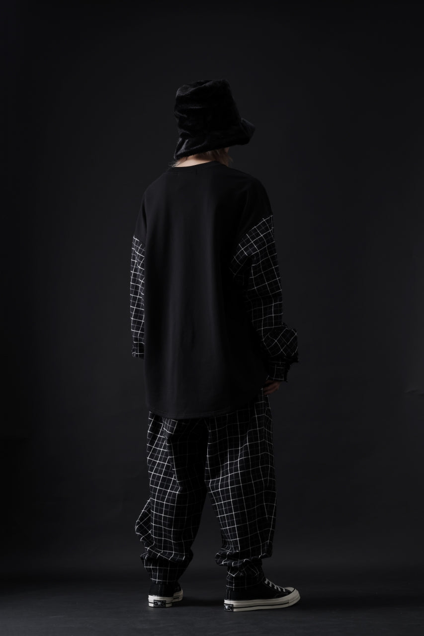 Load image into Gallery viewer, mastermind JAPAN DOCKING OVER TOPS / BOXY FIT (BLACK x BLACK PLAID)