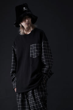 Load image into Gallery viewer, mastermind JAPAN DOCKING OVER TOPS / BOXY FIT (BLACK x BLACK PLAID)