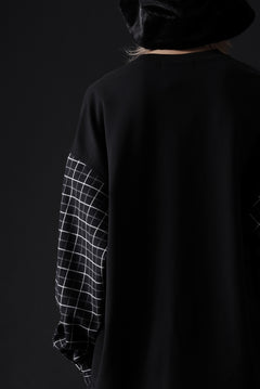 Load image into Gallery viewer, mastermind JAPAN DOCKING OVER TOPS / BOXY FIT (BLACK x BLACK PLAID)