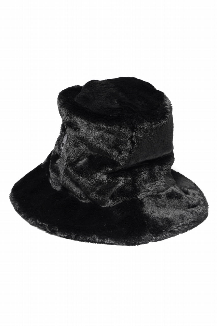 画像をギャラリービューアに読み込む, mastermind WORLD BUCKET HAT / FAUX FIR (BLACK)