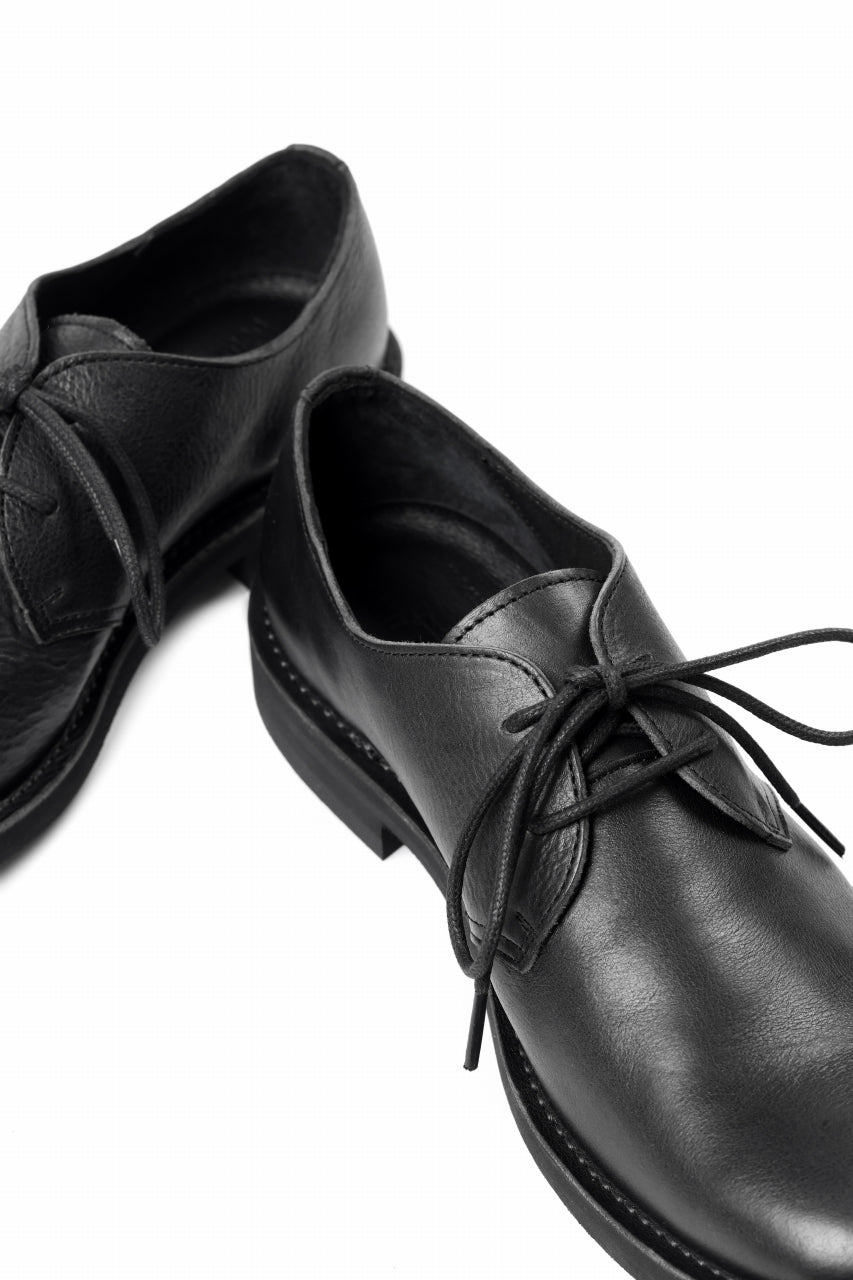 画像をギャラリービューアに読み込む, Y's for men PLAIN TOE SHOES / OIL WAX LEATHER (BLACK)