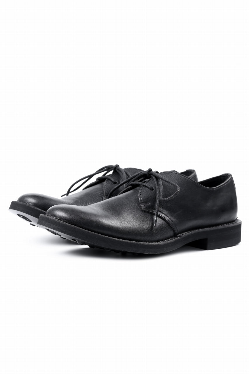 画像をギャラリービューアに読み込む, Y's for men PLAIN TOE SHOES / OIL WAX LEATHER (BLACK)