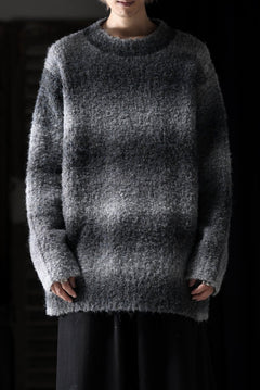 画像をギャラリービューアに読み込む, th products Inflated Oversized Crew / 1/4.5 kasuri loop knit (mono)