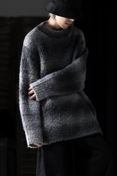 画像をギャラリービューアに読み込む, th products Inflated Oversized Crew / 1/4.5 kasuri loop knit (mono)