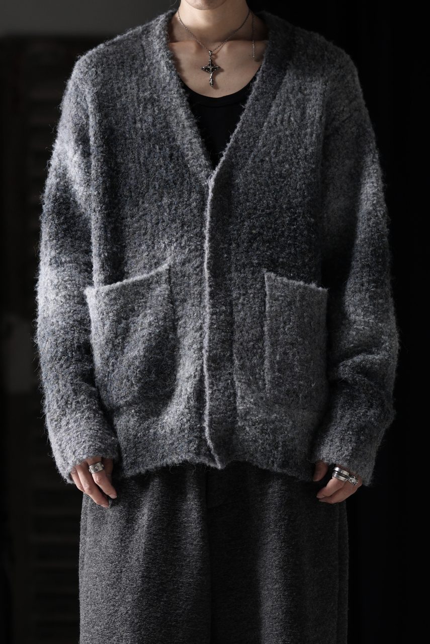 画像をギャラリービューアに読み込む, TARO HORIUCHI / th products Inflated Cardigan / 1/4.5 kasuri loop knit (mono)