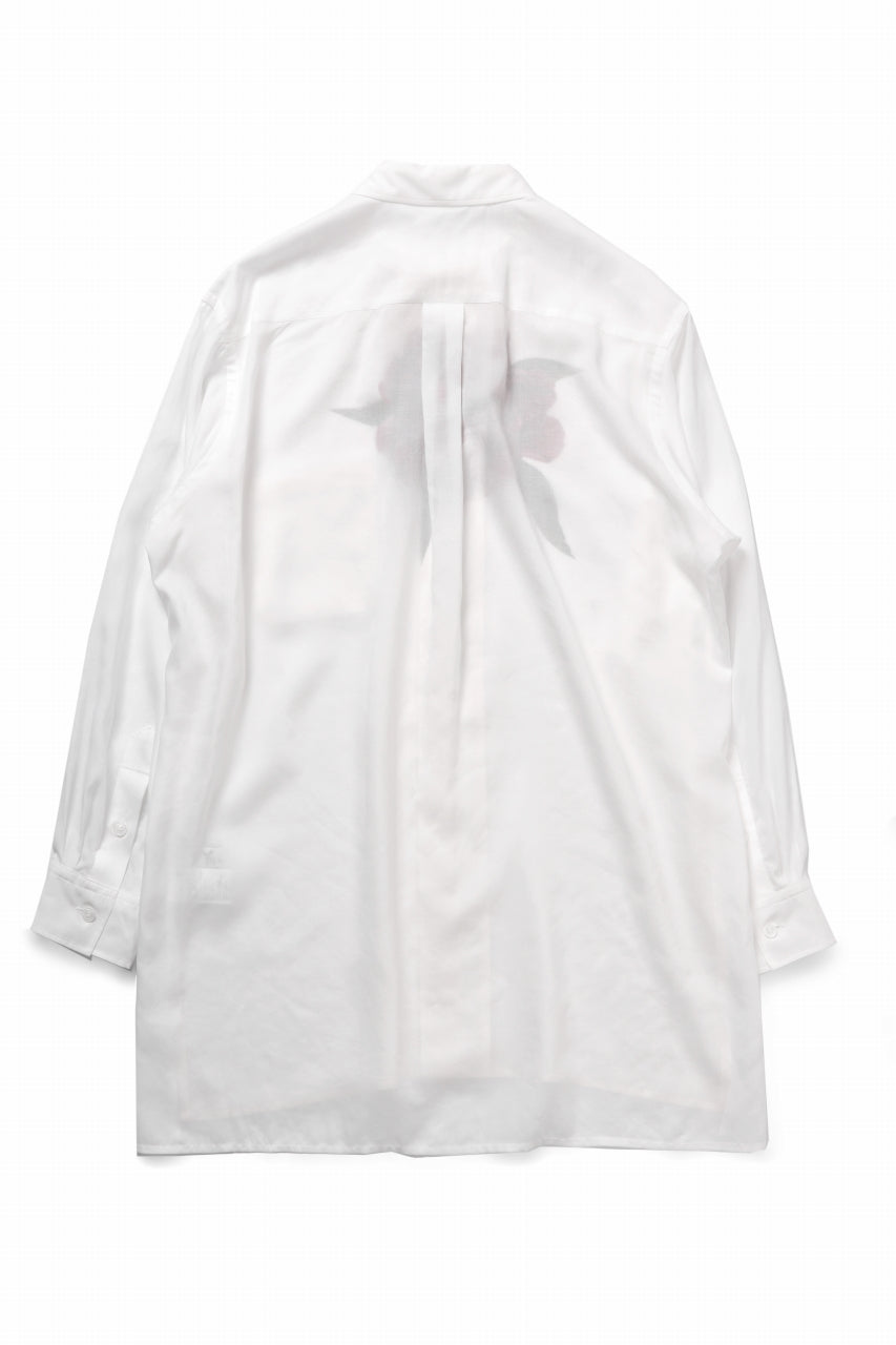 Load image into Gallery viewer, Y's for men REGULAR COLLAR SHIRT WITH RED FLOWER PRINT (WHITE)